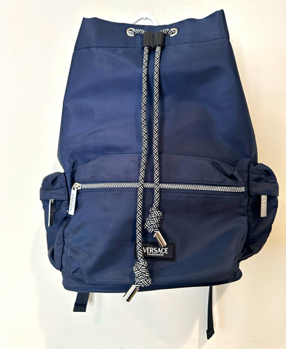 Versace blue drawstring - versace,