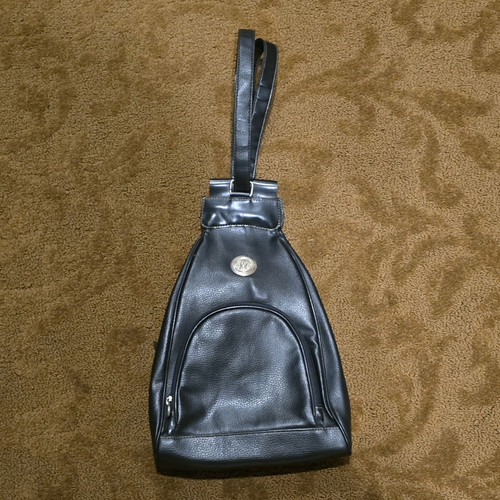 Versace black pebbled sling - pebbled,