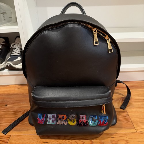 Versace leather backpack - versace,