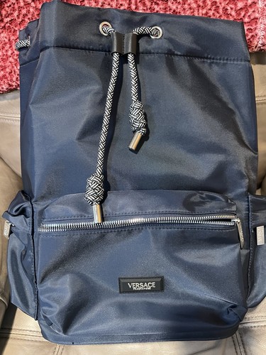 Versace backpack navy blue new - versace,